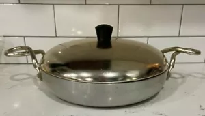 Vintage Wear-Ever Skillet Round Tacuco Aluminum Casserole Frying Pan & Lid G-901 - Picture 1 of 10