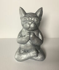 Yoga Meditating Sitting French Bulldog/ Frenchie Dog Ornament Statue
