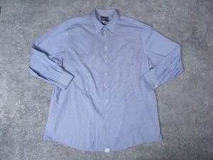 Covington Dress Shirt Mens 2XL Blue Gingham Checks Long Sleeve Button Up Casual - Picture 1 of 8