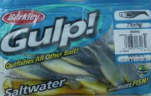 Berkley GSPG3-AN 3" Gulp Pogy Anchovy 8 Ct - Picture 1 of 3