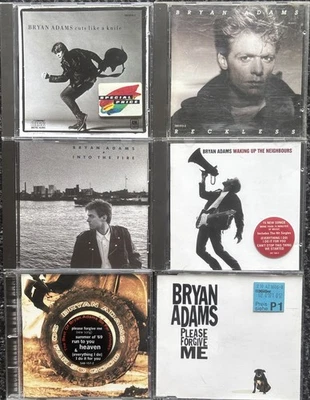 6x Bryan Adams CD Konvolut - Cuts Like A Knife, RECKLESS, Walking Up, So Far So - Bild 1 von 2