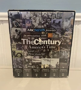 The Century VHS Tapes 6 Americas Time Peter Jennings '99 History Channel CIB - Picture 1 of 5