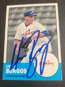 Autógrafo firmado por Hiram Burgos 2012 Topps Heritage Milwaukee Brewers - Imagen 1 de 1