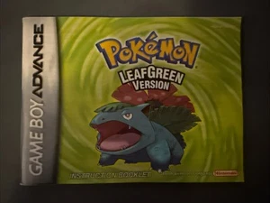 Pokemon: Versione Verde Foglia (Game Boy Advance GBA, 2004) *Solo Manuale - No Gioco* - Foto 1 di 3