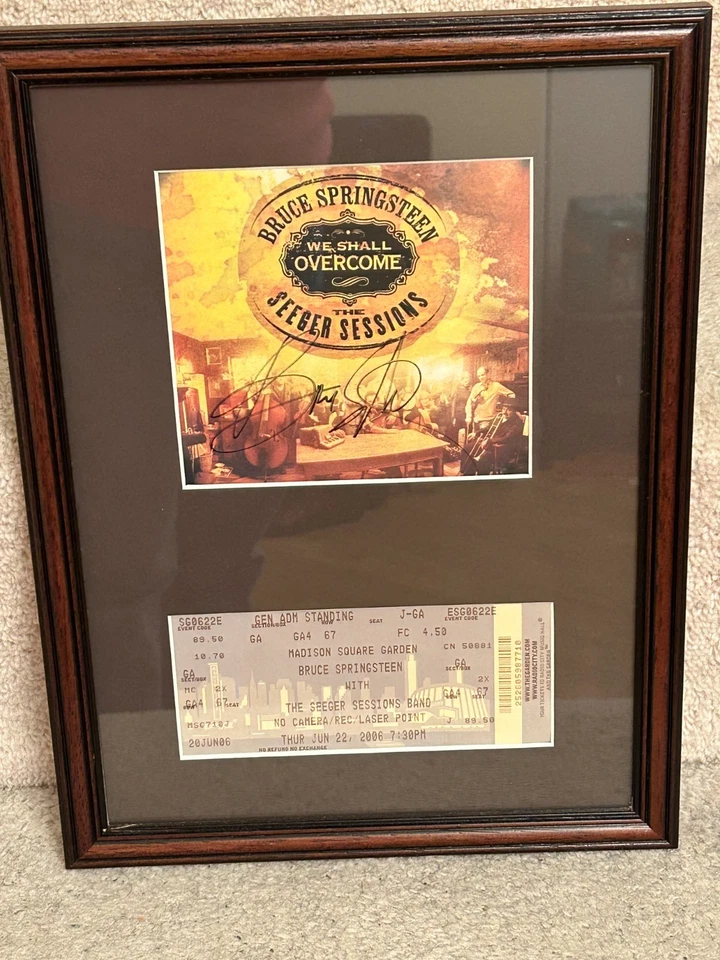 Bruce Springsteen Seegers Sessions Madison Square Gardens Signed ticket framed - Image 1 of 4