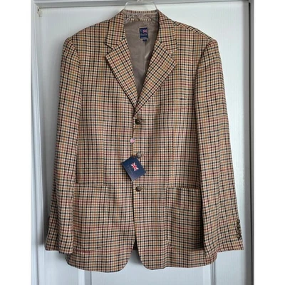 Chaqueta Blazer T Harris London Para Hombres Clásica Mezcla de Lino a Cuadros Abrigo Deportivo Hombres Talla L Foto 1 de 4
