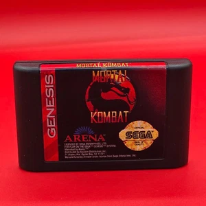 Mortal Kombat (Sega Genesis, 1993) Authentic Cartridge Only Tested Working - Picture 1 of 3