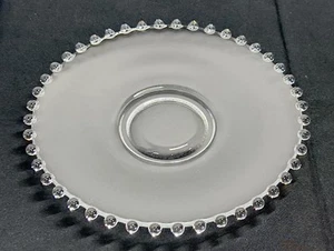 Vintage Imperial Glas Kerzendocht Untertasse Teller klar 7 1/4" - Bild 1 von 5