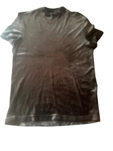 Camiseta Banana Republic Mujer Terciopelo Negro Burnout Manga Corta Talla L Goth Hol - Imagen 1 de 4