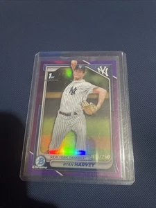 2024 Bowman Draft - Chrome Ryan Harvey #Bdc-198 Purple Refractor /250 (RC) - Picture 1 of 4