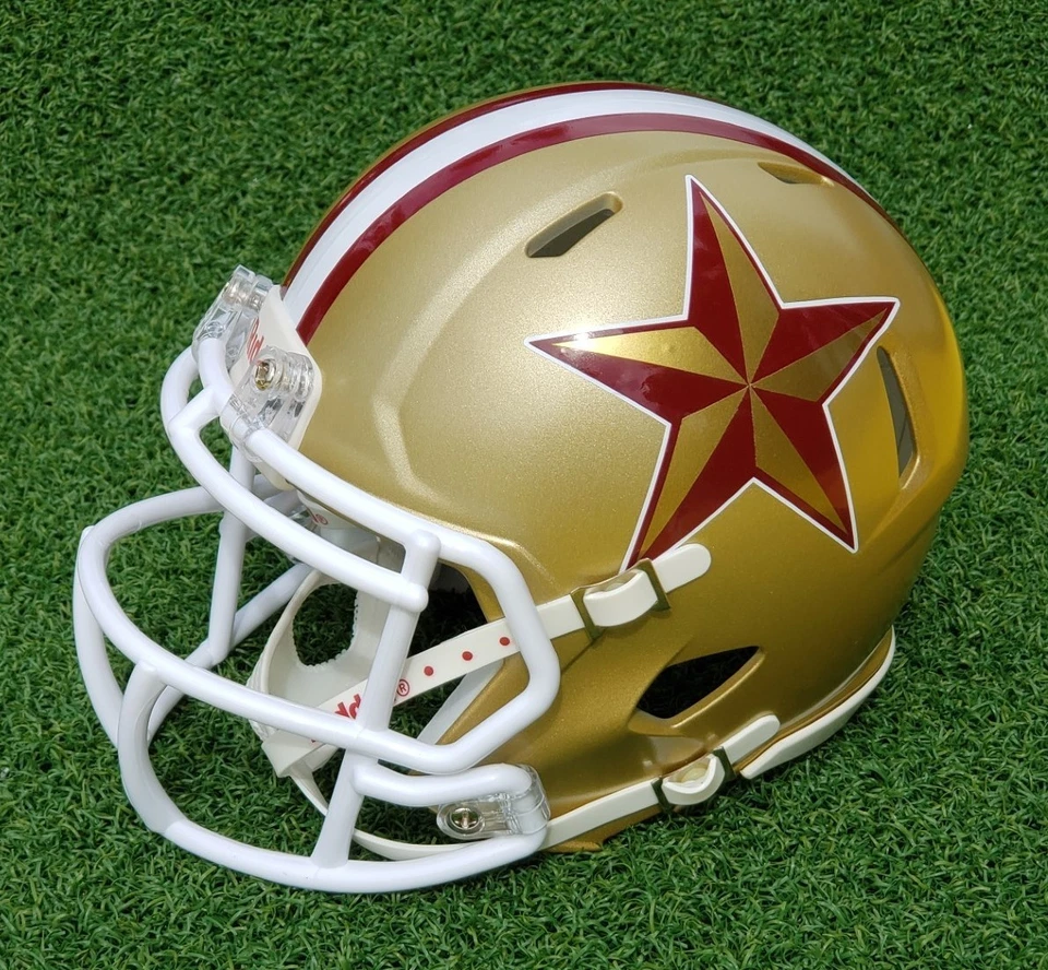MINICASCO DE FÚTBOL AMERICANO TEXAS STATE BOBCATS 2025 DORADO "STAR" Foto 1 de 1