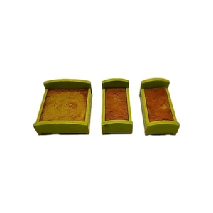 Fisher Price Lot (3) Green TWIN & DOUBLE BEDS - Little People Vintage Toys - Picture 1 of 2