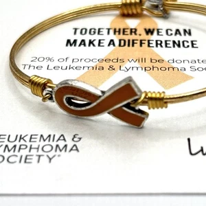 Luca + Danni Leukemia & Lymphoma Society Charm Bracelet Gold Tone, Size Small - Picture 1 of 4