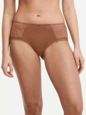 $38 Chantelle 13B4 C-Jolie Hipster Briefs Panties, Tabac, Size L - Image 1 of 4