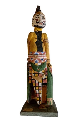 *HH* Antica Statua Scultura In Legno Orientale Balinese Wayang Golek Statue - Immagine 1 di 4