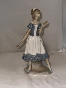 Castille Lladro Style Spain Porcelain Lady Woman Dancing Ballerina Figurine - Picture 1 of 7