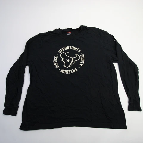 Houston Texans Nike Nike Tee Long Sleeve Shirt Men's Black Used Cover
