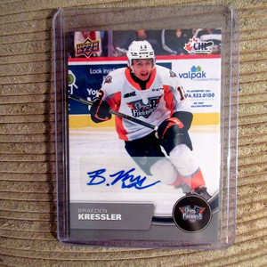 2021-22 UD CHL BRAEDEN KRESSLER AUTO FLINT FIREBIRDS