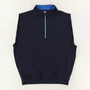 Footjoy 1/2 Zip Pullover Vest High Stretch Solid Navy Men's L - Picture 1 of 7