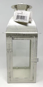 Creme Metall Windlicht Glas Fenster Hochzeit Außen Deko - Bild 1 von 8