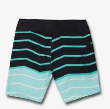 Volcom Big Boy's Blue Mod Swipe Stripe Boardshorts, 22 (8 Slim)