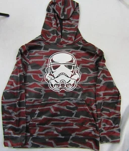 STAR WARS Stormtrooper Pullover Hoodie Sweatshirt Red, Gray. Size 2XL Youth Gift - Picture 1 of 4
