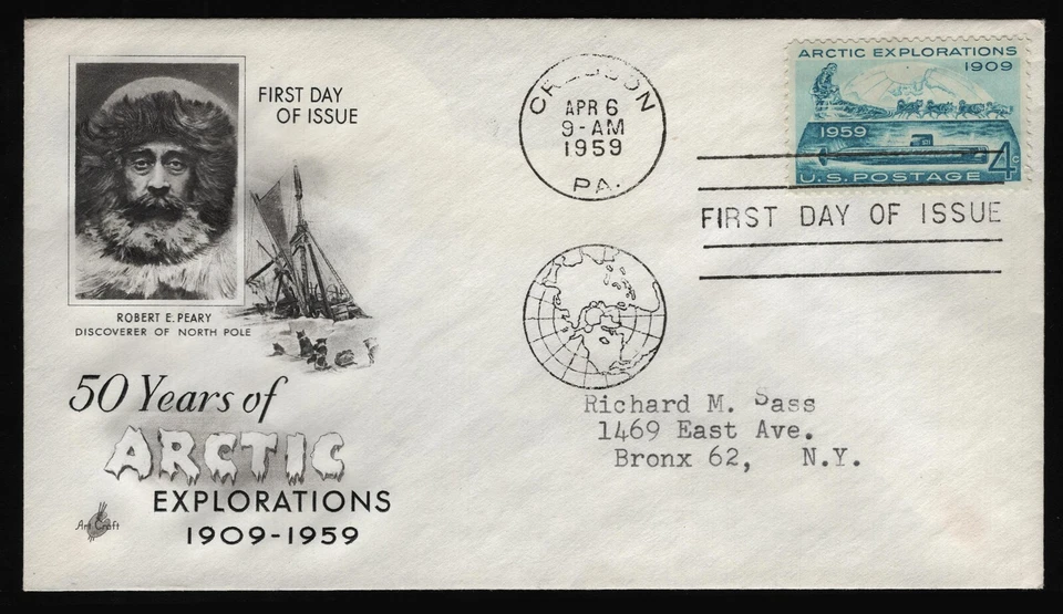 #1128 4c Arctic Explorations, Art Craft FDC **ANY 5=FREE SHIPPING** - Image 1 of 1