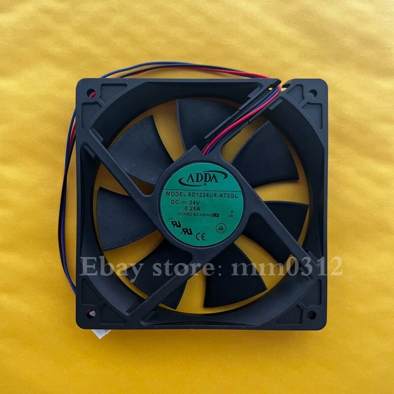 ADDA AD1224UX-A73GL 24V 0.25A 12025 12CM 3-wire inverter cooling fan - Image 1 of 2