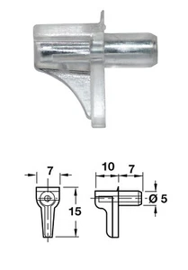 Pack de 20 Clavijas de Estante Pequeñas Transparentes de 5mm Soportes para Armario de Cocina - Imagen 1 de 1