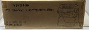 Vivosun Outdoor Trommeln Komposter Dual rotierende Charge Kompostbehälter 43 Gallonen - Bild 1 von 16