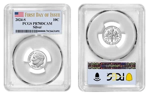 2024 S PROOF Silver Roosevelt Dime PCGS PR-70 First Day 10¢ DCAM - Picture 1 of 1