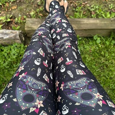 Halloween Women’s leggings, Pocket leggings, PS,TC , ultra soft leggings, Witchy - Image 1 of 4
