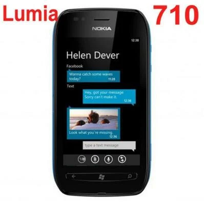 Unlocked Original Nokia Lumia 710 WIFI 3G GPS 5MP 3.7'' 8GB Internal storage - Image 1 of 4