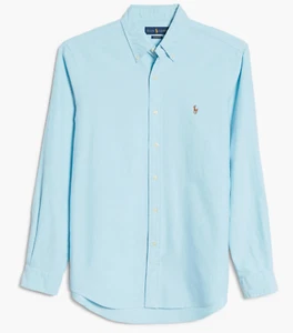 POLO RALPH LAUREN MENS CLASSIC OXFORD BUTTON DOWN LONG SLEEVE SHIRT BLUE SIZE XL - Picture 1 of 1