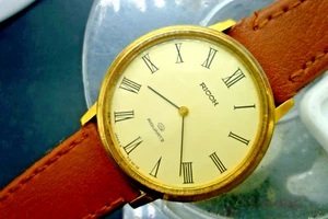 Mens 34mm RICOH RIQUARTZ Vintage 70's 5j Quartz - Picture 1 of 9