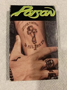 Poison Something To Believe In CASSETTE Tape Single 1990 Enigma 4JM-44617 RARE! - Picture 1 of 3