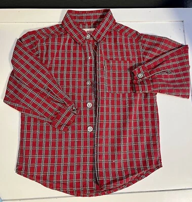 Рубашка на пуговицах LEVI'S 90-е размер 3T красная клетчатая - Изображение 1 из 4