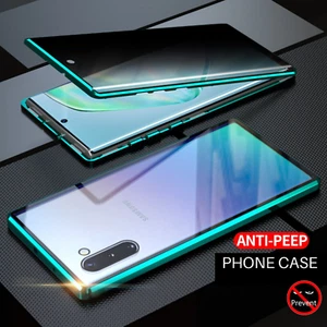 For Samsung Galaxy S25 Ultra S24 S23 S22 S21 360° Anti-Spy Magnetic Glass Case  - Picture 1 of 30