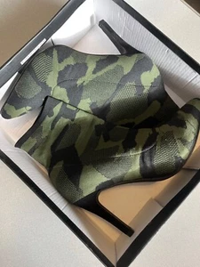 Mia Ankle Boots Women Size 8M  McKinney Camouflage Sock Army Green Bootie - Picture 1 of 1