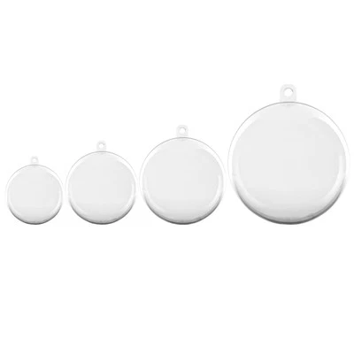 Clear Baubles Empty Fillable Decoration Ornament Christmas Crafts Balls Spheres