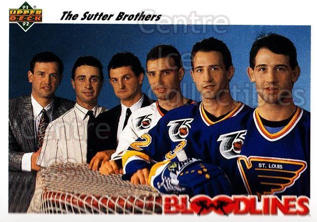 1991-92 Upper Deck #645 Brian Sutter, Duane Sutter, Rich Sutter, Ron Sutter - Image 1 of 1