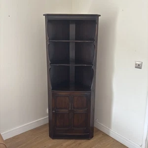 Original 1970s Ercol Corner Unit Shelves Cupboard Solid Elmwood - Picture 1 of 7