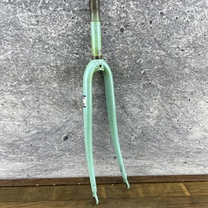 Vintage Bianchi Dedacciai Celeste Road Bike Fork 1 Inch Threaded Steel Italy - Picture 1 of 20