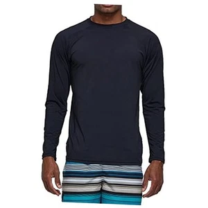Men's Long Sleeve Rash Guard Swim Shirts UPF 50+ Sun Protection SPF UV T - Picture 1 of 5