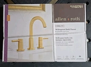 Grifo de baño Allen + Roth HARLOW de 2 manijas con acabado de bronce cepillado - Imagen 1 de 9