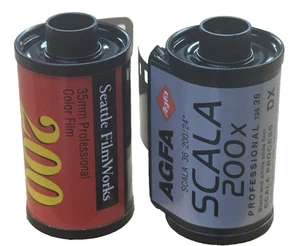 2 ROLLS OF EXP NOS 35MM 200 ISO FILM AGFA SCALA 200X & SEATTLE FILMWORKS-$6 SHIP - Picture 1 of 1