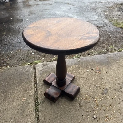 Lámpara de mesa auxiliar de taberna antigua de pino envejecido vintage Ethan Allen # 10 Foto 1 de 4