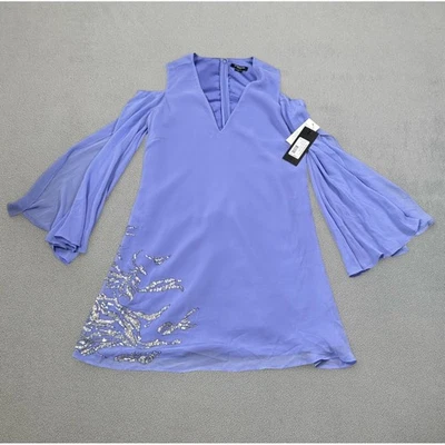 Vestido túnica MARCIANO ADIVINAR para mujer S púrpura onda de marea adornado manga larga Foto 1 de 4