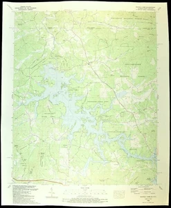 Nottely Lake Map Chattahoochee Nat'l Forest Blackjack Mountain Notalee Orchards - Picture 1 of 9