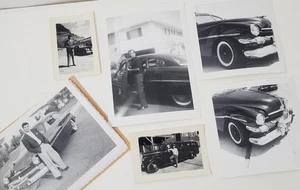 1950-51 Mercury Eight Car Photo Lot of 6 original s/w, Man + Classic Lead Sled - Bild 1 von 8